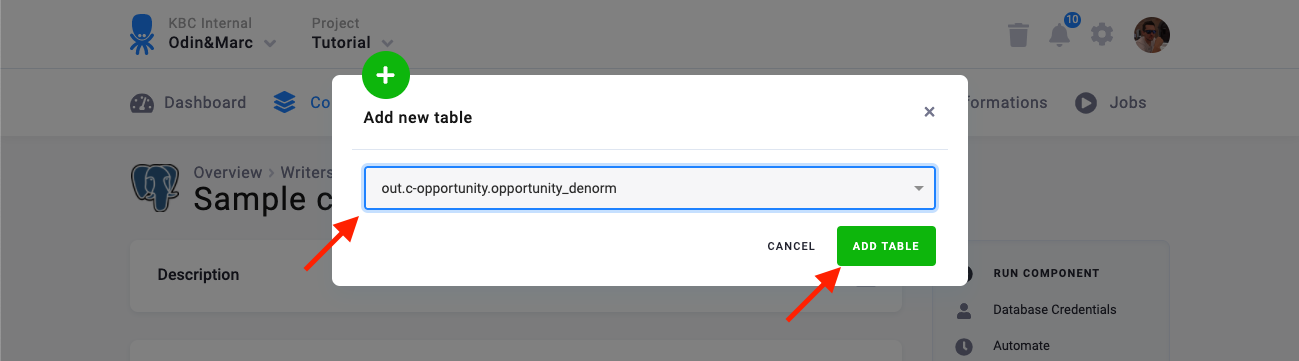 Screenshot - Select Table